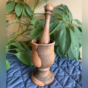 Handcrafted Wooden Mortar and Pestle